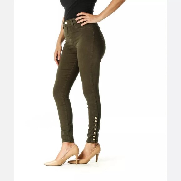 L'AGENCE Pants - L’Agence Piper High Rise Skinny Pants Jeans Dark Ivy Coated